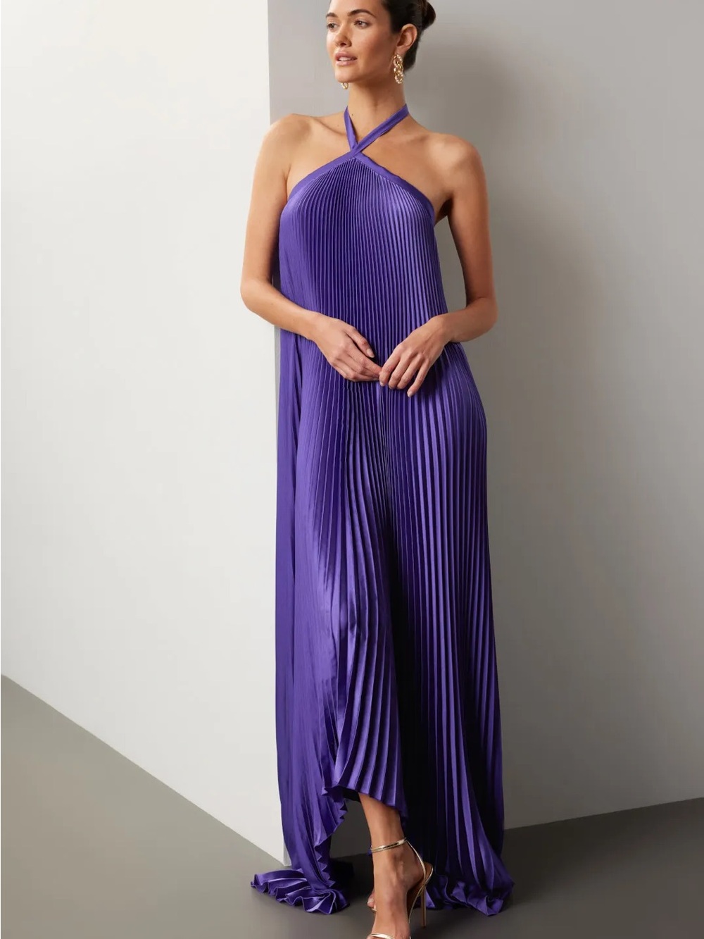 L’idee deesse gown / Purple halter Maxi Dress
